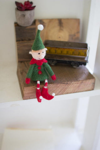 FELT ELF ON A SHELF - SMALL