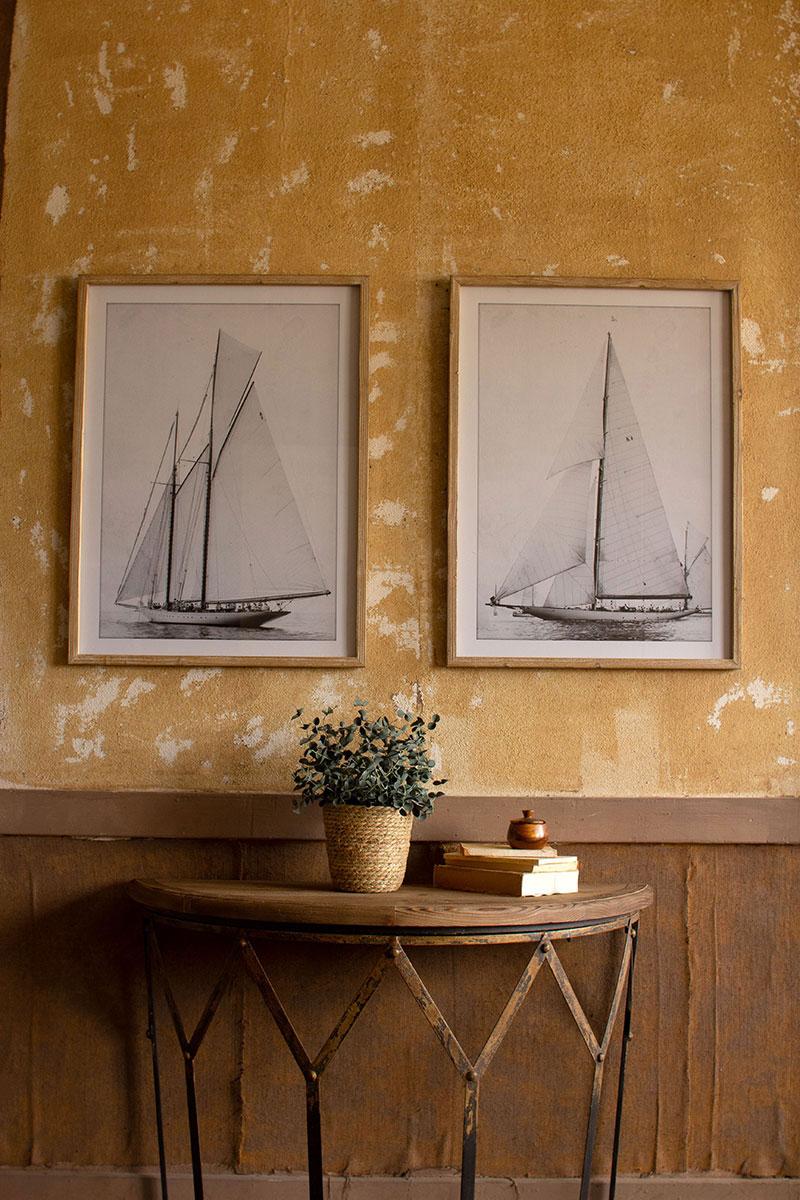 Set of Two - Framed Sailboat Prints