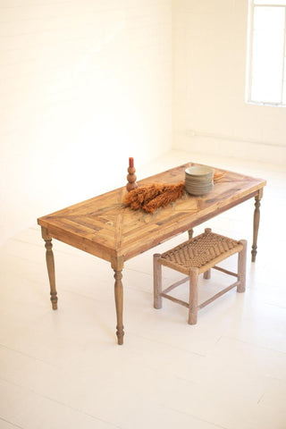 RECYCLED WOOD DINING TABLE