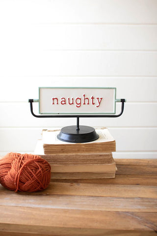 NAUGHTY/NICE FLIP SIGN