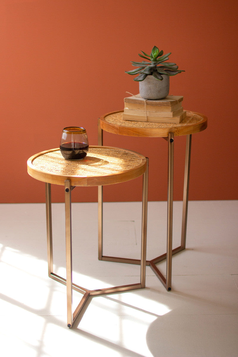 Set of 2 - Nesting Round Top Tables
