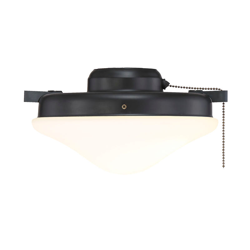 2-Light Fan Light Kit in Flat Black Flat Black