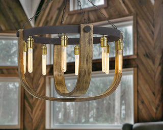 The Modern Woodland 8 Light Pendant