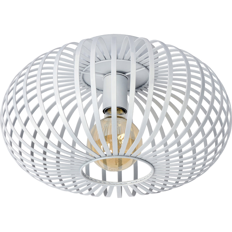 White Ceiling Light with Iron Shade