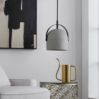 Modern Pendant Light with Grey Concrete Shade