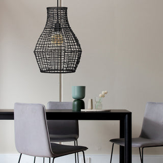 Large Black Mesh Pendant