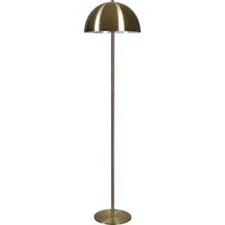 Tall Gold Finish Floor Lamp with Unique Half Circle Shade