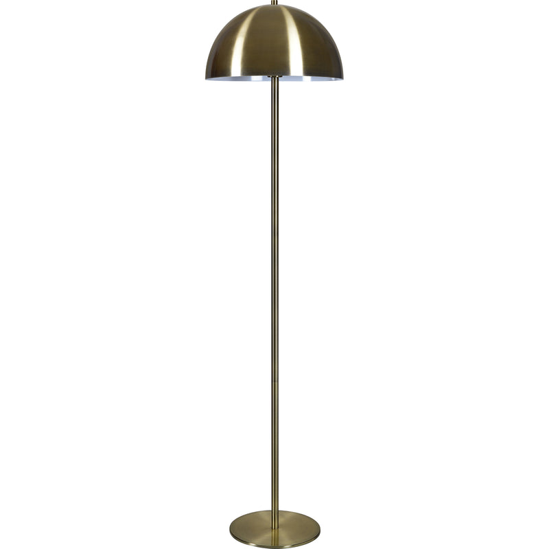 Tall Gold Finish Floor Lamp with Unique Half Circle Shade