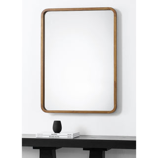 Large Rectangular Wooden Wall Mirror