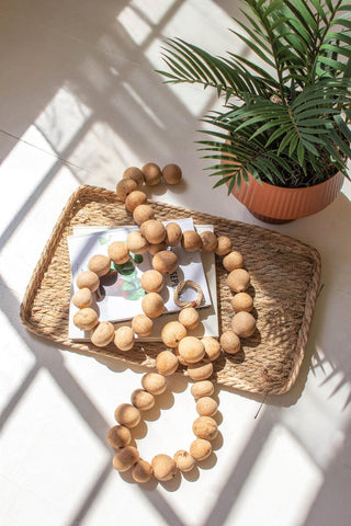 DRIED GOURD BALL GARLAND 72"