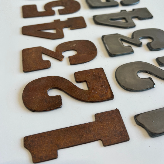 8 Inch Large Metal Letters and Numbers-RUSTY or NATURAL Finish