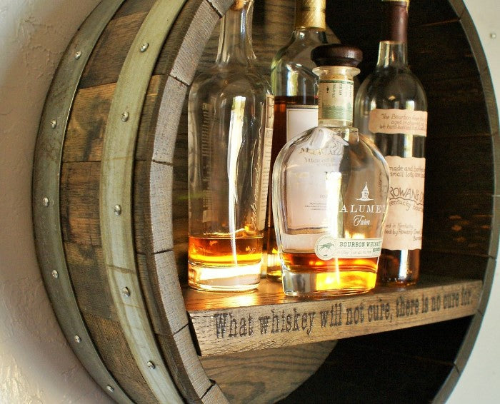 Whiskey Barrel Bourbon Shelf