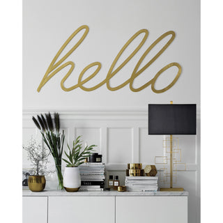 Large Metal Hello Sign