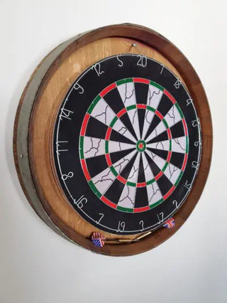 Vintage Wine Barrel Head Dartboard