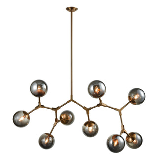 Synapse 60'' Wide Linear Chandelier - Aged Brass