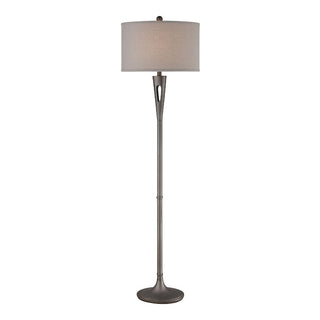 Tall Farmhouse Floor Lamp in Pewter Finish