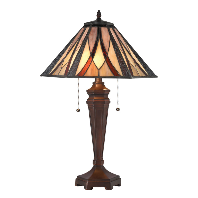 Foursquare 24'' 2-Light Table Lamp - Tiffany Bronze