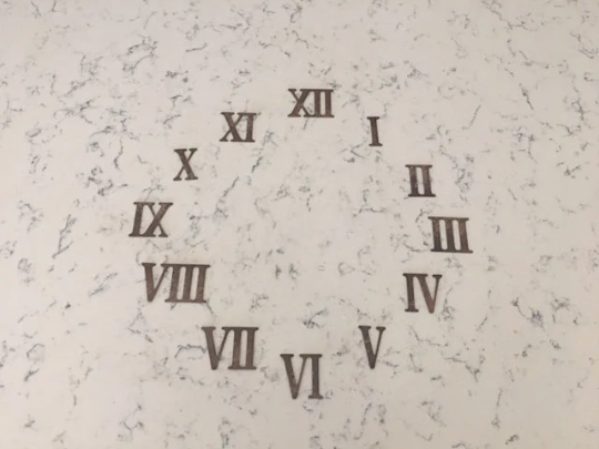 1.5 Inch Metal Roman Numerals - Rusty or Natural Steel Finish
