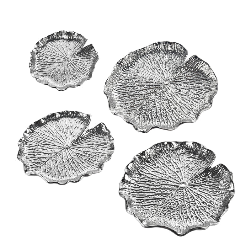 Lilypad Bowls - Set of 4 Silver