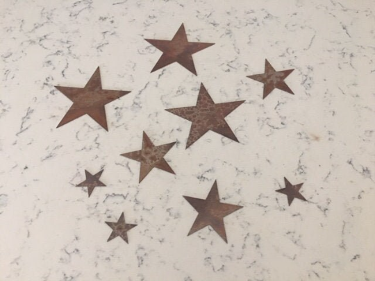 6 Inch Metal STAR Rusty or Natural Steel Finish