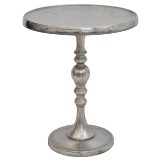 Aluminum Accent Table in Nickel Finish