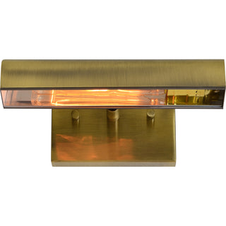 Yorker Brushed Brass Art Sconce